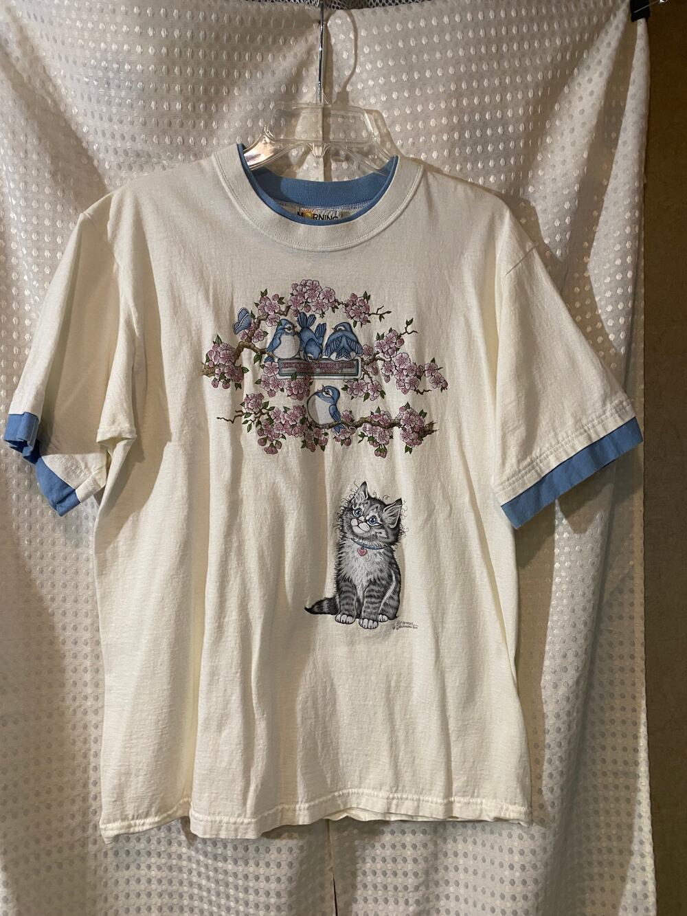 Vintage Morning Sun Ringer Graphic Tee - B. Hamer Artwork